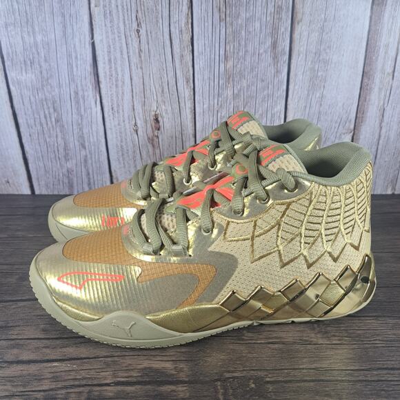 Puma x Lamelo Ball MB.01 Golden Child Youth Sz 7 Gold 379297-01 (VGC)
